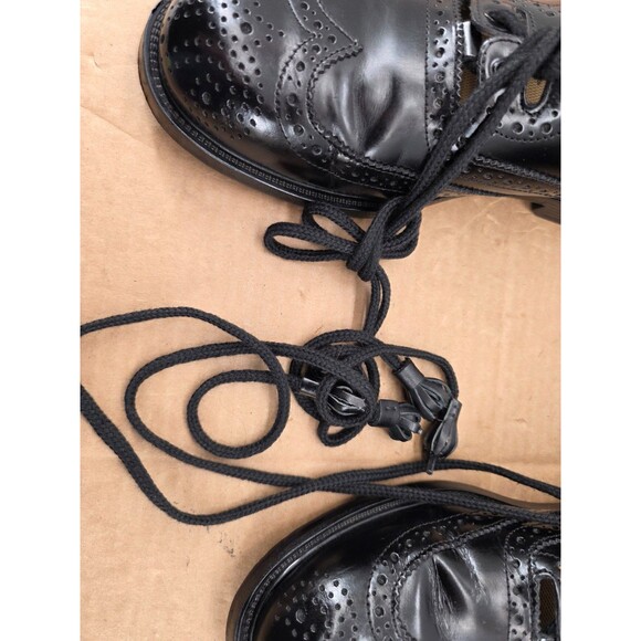Thistle Shoes Scotland Ghillie Brogues UK 10.5 US 11.5 Black Leather Highland main image 16
